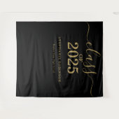 2025-Gold-Script-Abschluss-Hintergrundprop Wandteppich (Vorderseite (Horizontal))