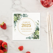 2025 Goldene Vegetation Moderner Abschluss Serviette (Beispiel)