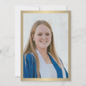 2025 Goldmedaille-Foto-Graduierungsparty Einladung (Rückseite)