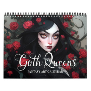 2025 Goth Queens Fantasy Art Kalender