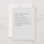 2025 Grad Bold Gold Black Foto Vielen Dank Dankeskarte (Rückseite)