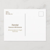 2025 Grad Foto Announcement Card Postkarte (Rückseite)