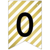 2025 Grad Party Moderner Gold Abschluss Wimpelkette (Zweite Fahne)