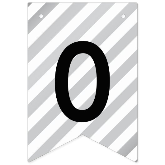 2025 Grad Party Moderner Silberner Abschluss Wimpelkette (Zweite Fahne)