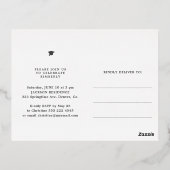 2025 Graduate 2 Fotos Graduate Graduate Folie Einladungspostkarte (Rückseite)