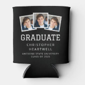 2025 Graduate 3-Foto Black and White Sporty Dosenkühler (Vorderseite)