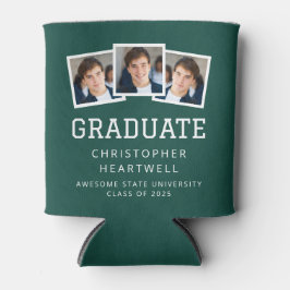 2025 Graduate 3-Foto Green White Sporty Dosenkühler