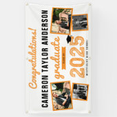 2025 Graduate Bold Sketch 4 Foto Graduation Party Banner (Vertikal)