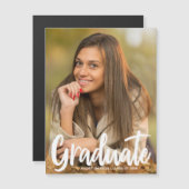 2025 Graduate Foto Chic Moderne Magnetkarte (Vorne/Hinten)