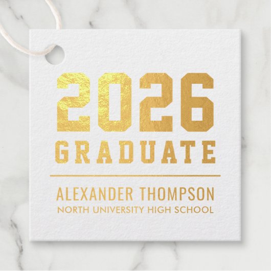 2025 Graduate Modern Graduation Party Geschenkanhänger (Vorderseite)