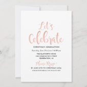 2025 Graduate Rose Gold Script Foto Collage Party Einladung (Rückseite)