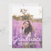 2025 Graduation Party Bloral Simple Elegant Einladung (Vorderseite)