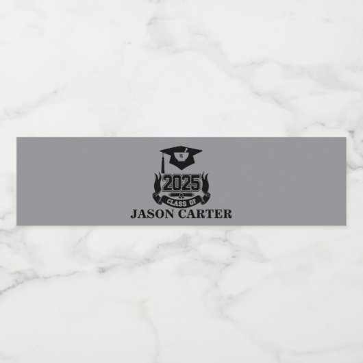 2025 Graduation Party Pharmacist Pharmacy School Wasserflaschenetikett (Einzelnes Label)