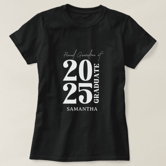 2025 Graduierte Oma Abschluss Zeremonie Party T-Shirt (Design vorne)
