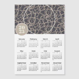 2025 Grau Beige benutzerdefiniertes Foto Magnetkal Magnetkarte