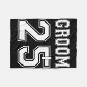 2025 Groom Engagement Party Matching Honeymoon Jus Fleecedecke (Vorderseite (Horizontal))