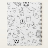 2025 Grundschule Personalisiert Weiß und Schwarz Planer (Rückseite)