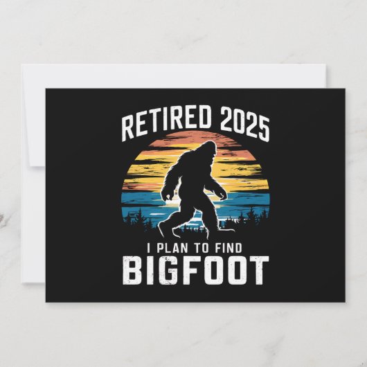 2025 habe ich den Plan, die Pension Bigfoot zu fin Einladung (Vorderseite)