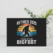 2025 habe ich den Plan, die Pension Bigfoot zu fin Einladung (Stehend Vorderseite)