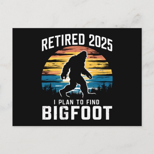 2025 habe ich den Plan, die Pension Bigfoot zu fin Postkarte (Vorderseite)