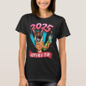 2025 Happy New Year German Shepherd Edition T-Shirt (Vorderseite)