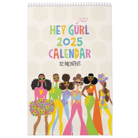 2025 Hey Gurl 12-monatiger Kalender (Titelbild)