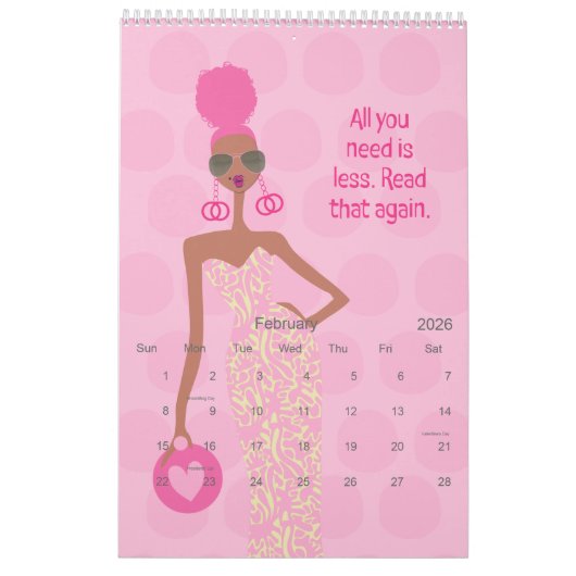 2025 Hey Gurl 12-monatiger Kalender (Feb 2026)