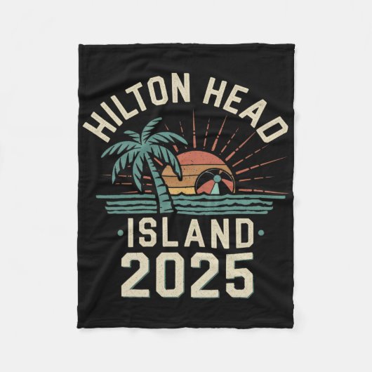 2025 Hilton Head Island Familienurlaub Freunde Tr Fleecedecke (Vorderseite)