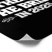 2025 Hochzeitsmatching stolzer Vater der Braut für Poster (Ecke)