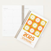 2025 Individuelle Name Retro Daisy Checkerboard Fl Planer (Anzeige)