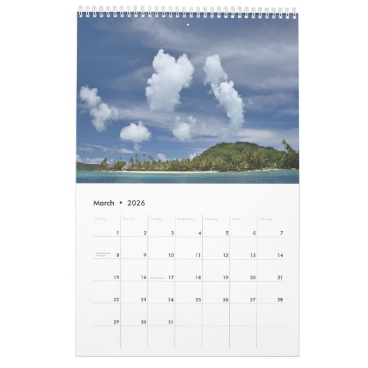 2025 Inseln Liebhaber Kalender (Mär 2026)