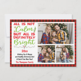 2025 ist alles nicht ruhig, aber alles ist hell, 3 feiertagskarte