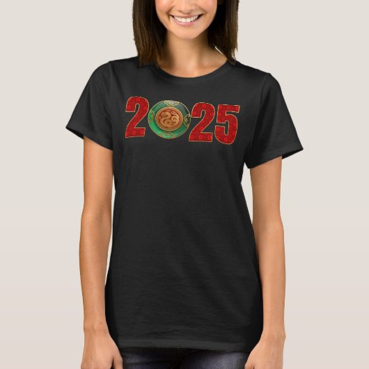 2025 Jade Chinesisches Neujahr der Schlange T-Shirt (Vorderseite)