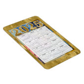 2025 Jahr auf einen Blick Kalender Neujahrsmagnet Magnet (Rechte Seite)