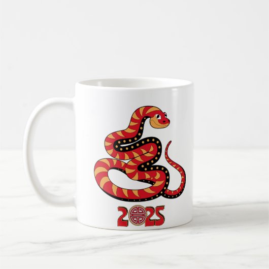 2025 Jahr der Schlange 11 OZ Kaffee Tasse (Links)