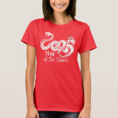 2025 Jahr der Schlange Chinesisches Neujahr T-Shirt (Vorderseite)