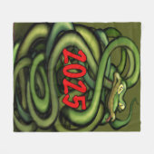2025 Jahr der Schlange Fleece Blanket (Vorderseite (Horizontal))