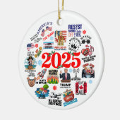 2025 Jahr im Rahmen der Überprüfung der Weihnachts Keramik Ornament (Links)