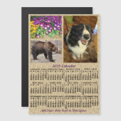 2025-Jahr-Kalender Kaffeebohnen 3 Fotos Magnet (Vorne/Hinten)