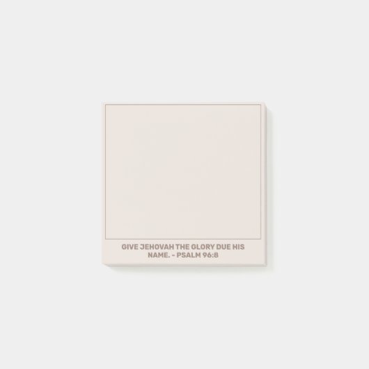 2025 Jahr Text Psalm 96:8 | JW Post-it Klebezettel (Vorderseite)