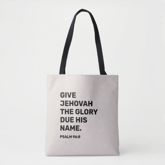 2025 Jahr Text Psalm 96:8 | JW Tote Bag Tasche (Vorderseite)