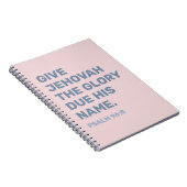 2025-Jahr-Textbericht - Psalm 96:8 | JW Notebook Notizblock (Rechte Seite)