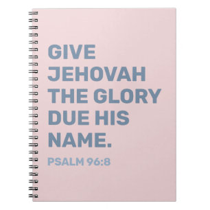 2025-Jahr-Textbericht - Psalm 96:8 JW Notebook Notizblock