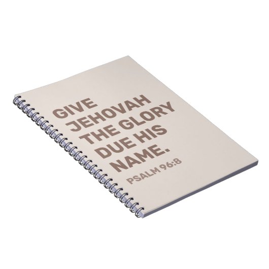 2025-Jahr-Textbericht - Psalm 96:8 | JW Notebook Notizblock (Rechte Seite)