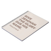2025-Jahr-Textbericht - Psalm 96:8 | JW Notebook Notizblock (Linke Seite)