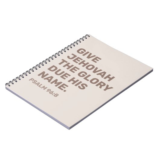 2025-Jahr-Textbericht - Psalm 96:8 | JW Notebook Notizblock (Linke Seite)