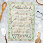 2025 Jahre Kalender Viktorianisch Jugendstil | Cus Geschirrtuch