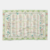 2025 Jahre Kalender Viktorianisch Jugendstil | Cus Geschirrtuch (Horizontal)