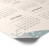 2025 Jährlicher Kalender Abstrakt Ästhetik Minimal Poster (Ecke)