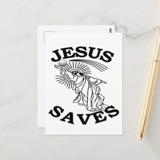 2025 Jesus Rette Postkarte (Vorderseite/Rückseite Beispiel)